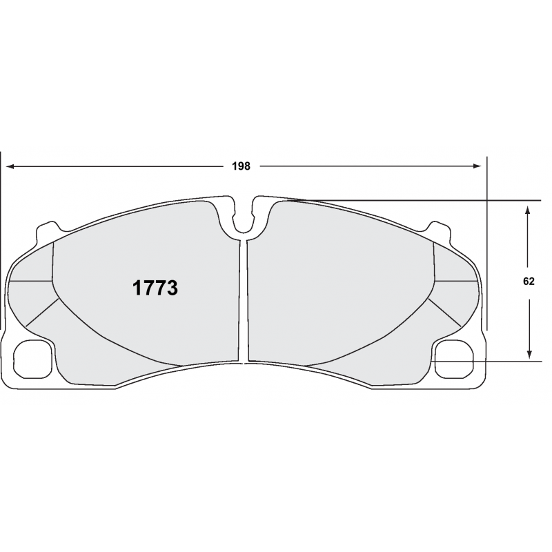 High bite, high friction for sprint / rally. Race brake pads - Porsche 991 / 992
Cayman GT4
front pad